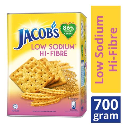It contains 30% less fat and a tiger is a range of biscuits, filled with vitamins and minerals. Jacob's Low Sodium High Fibre Crackers Tin (700g) | Shopee ...
