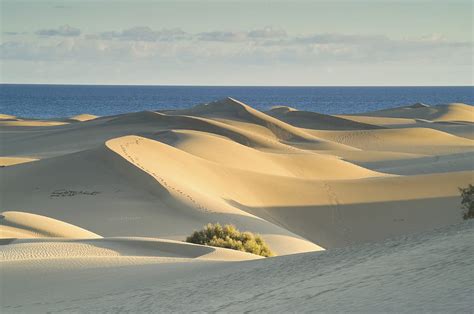 Gran Canaria Sand Dunes Beach Sand Dunes Dunes Ocean Sky Hd