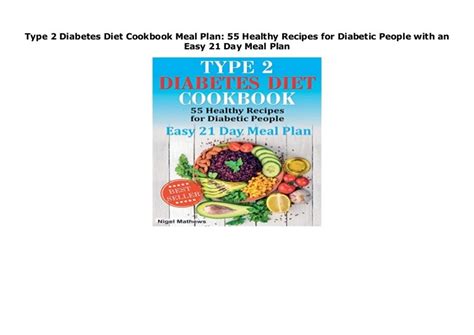 Type 2 Diabetes Diet Cookbook Meal Plan 55 Healthy Recipes For Dia