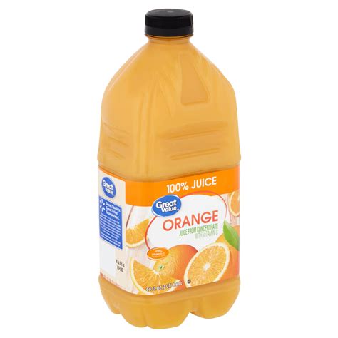 Great Value Orange 100 Juice 64 Fl Oz