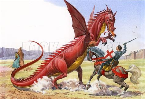 St George And The Dragon Stock Image Look And Learn