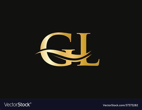 Creative Gl Letter With Luxury Concept Gl Logo Vector Image
