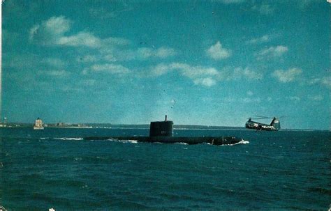 u s s nautilus the worlds first nuclear powered submarine is seen leaving new london harbor