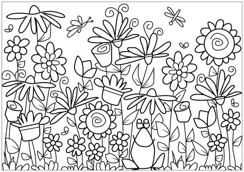 Flores Y Vegetacion 22234 Flores Y Vegetación Colorear Para Adultos