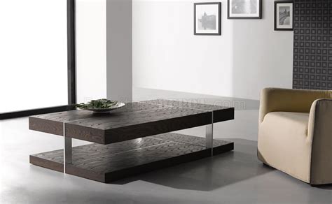 What would a living room be without the welcoming presence of a coffee table? Wenge Zebrano Finish Modern Coffee Table W/Metal Accents