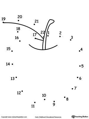 This coloring activity will teach your kid to identify and associate shapes and colors with objects. Learning to Count by Connecting the Dots 1 Through 22: Drawing an Apple | Dot worksheets ...