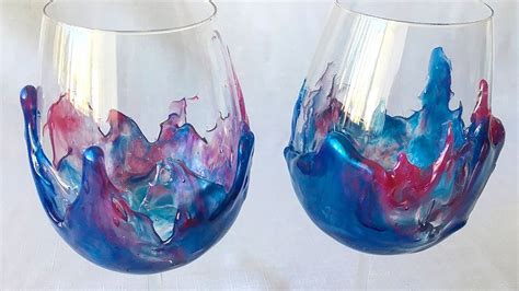 How I Added Resin To Wine Glasses Without It Running Off Youtube