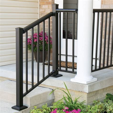 Adding a handrail to your concrete steps can seem overwhelming if you're not sure what to do. Handrails For Concrete Steps Lowes | Stair Designs