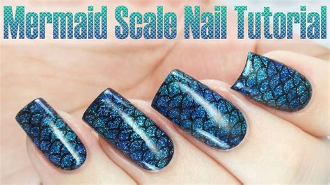 Mermaid Scales Nail Tutorial With Stamping Nail Tutorials Nail