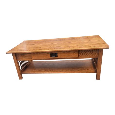 Country View Amish Handcrafted Arts And Crafts Mission Oak Coffee Table
