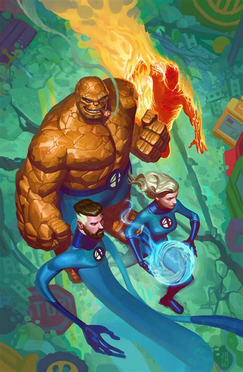 The Fantastic Four By Johnny Morrow Fantastic Four Marvel Fantastic