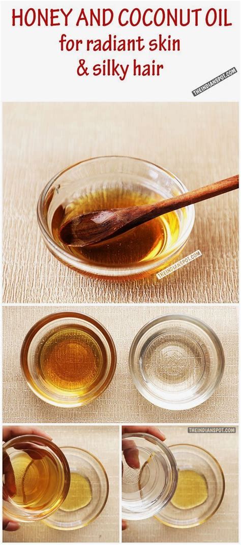 Due to its penetrative properties, it reduces protein loss. Coconut oil and honey for face and hair #diy #beauty products