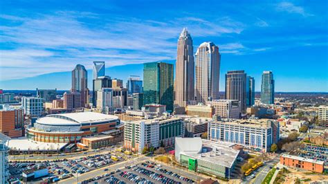 Aerial Of Downtown Charlotte North Carolina Usa Stock Photo Download