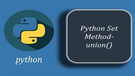 Python Set Method Union YouTube