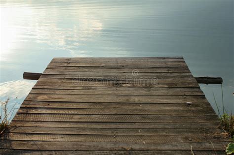 Wooden Pier And Calm Waters Of The Lake Stock Image Image Of Calm