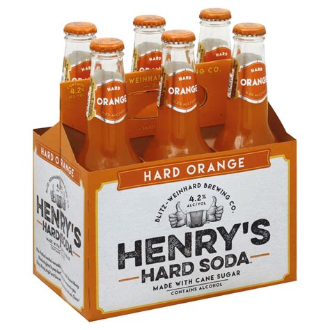 Henrys Hard Soda Hard Orange Bottles 6 Ct 12 Fl Oz Shipt