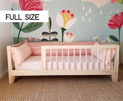 Twin Or Full Size Montessori Floor Bed To Raised Bed Frame Etsy