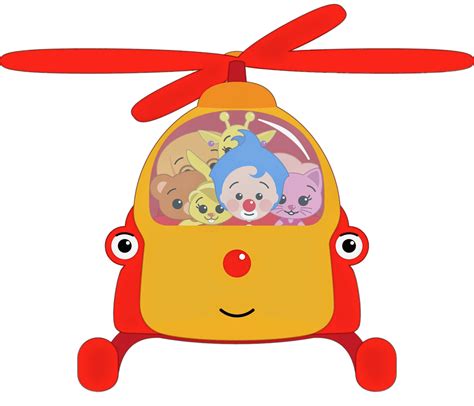Plim Plim And His Friends In A Helicopter Transparent Png Stickpng