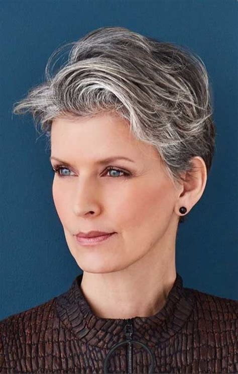 All you have to do is wash, give a little touch, and go out. Classy Pixie Haircuts for Older Women - The UnderCut
