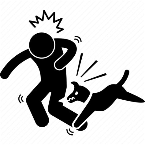 Animal Attack Bite Crazy Dog Person Rabies Icon