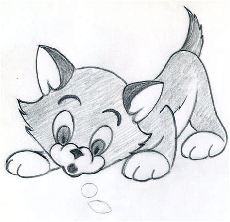 Sketches Of Cartoon Characters How To Draw Cartoon Kitten Easily And