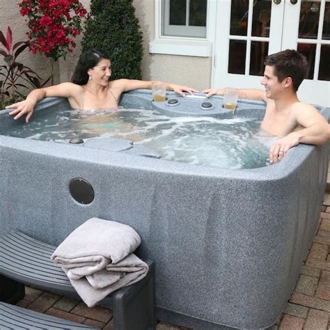 AquaRest Spas Select Person Plug And Play Hot Tub With Stainless Jets And LED Waterfall
