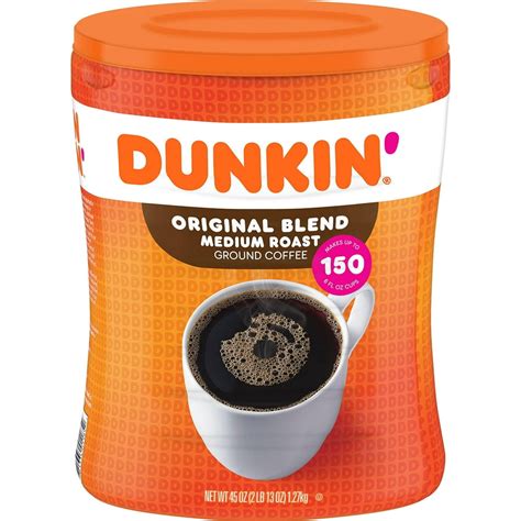 Dunkin Donuts Original Blend Ground Coffee Medium Roast 45 Oz