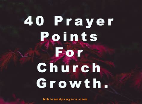 40 Prayer Points For Church Growth