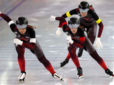 Canadian Speed Skaters Win Womens Team Pursuit World Title After Dutch