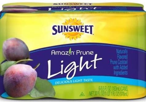 Sunsweet Amazin Light Prune Juice 6 Cans 55 Fl Oz Kroger