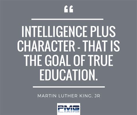 Intelligence Plus Character That Is The Goal Of True Education