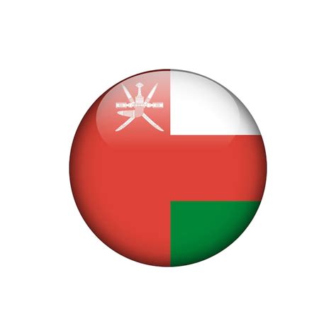 Premium Vector Oman Flag Circle Button Vector Template