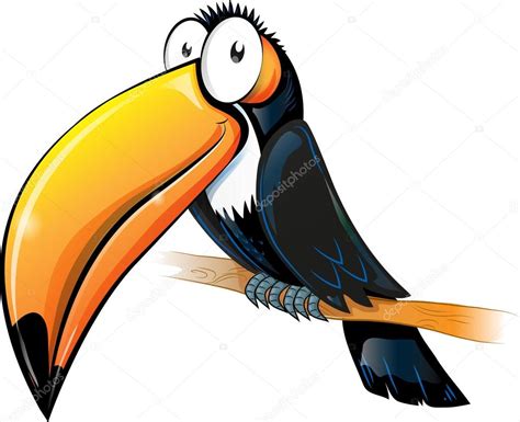 Fun Toucan Cartoon Isolated On Whit Stock Vector Image By ©doomko