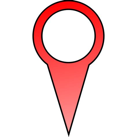 Red Pin Vector Image Free Svg