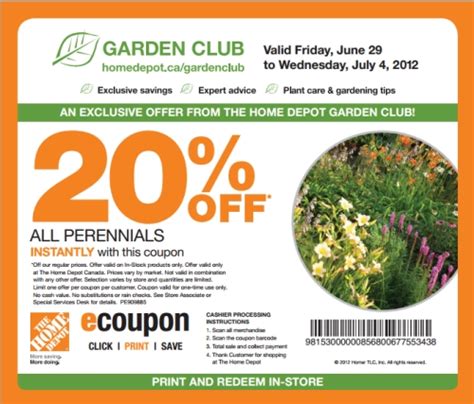 Canadian Daily Deals Home Depot Garden Club Save 20 Off Perennials
