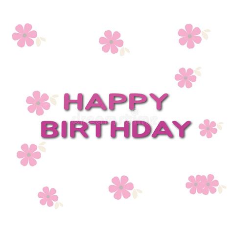 Happy Birthday Message With Various Border Stock Illustration