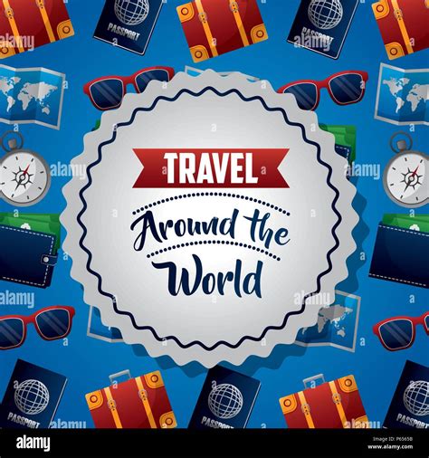 Time To Travel Around The World Stock Vector Image And Art Alamy