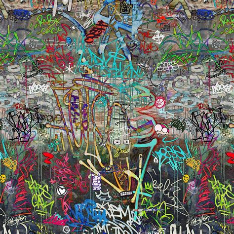 Multi Graffiti Digitally Printed 10yds 100 Cotton 44