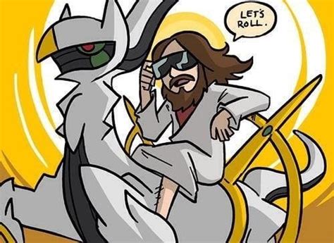 Jesus Riding An Arceus Rpokemon