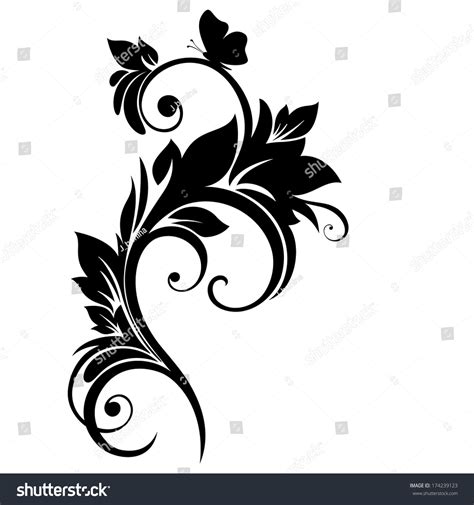 Floral Swirl Stock Vector Royalty Free 174239123 Shutterstock