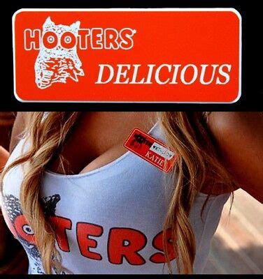 Hooters Girl Uniform Delicious Name Tag Lingerie Costume Accessory Pin