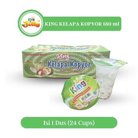 Jual King Kelapa Kopyor 180ml X 24 Cup 1 Box Shopee Indonesia