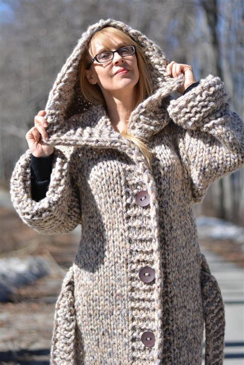 Handmade Wool Cardigan Hand Knitted Cardigan Chunky Wool Etsy In 2020
