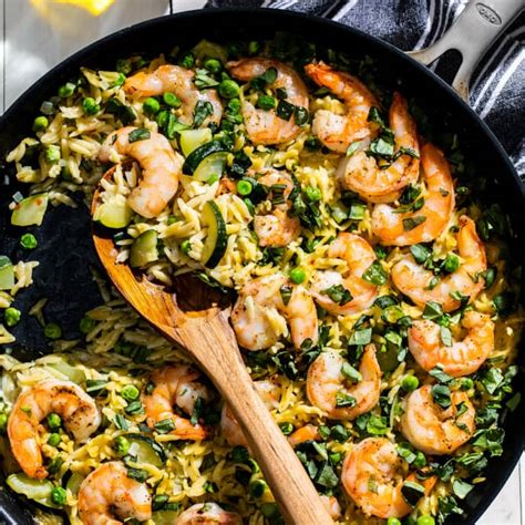 One Pan Orzo With Shrimp And Zucchini Cook S Country