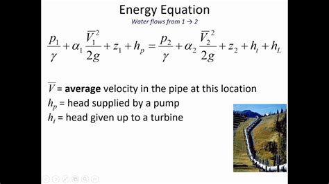 Engr 318 Class 26 15 Nov 2018 Energy Equation Fluid Work Head
