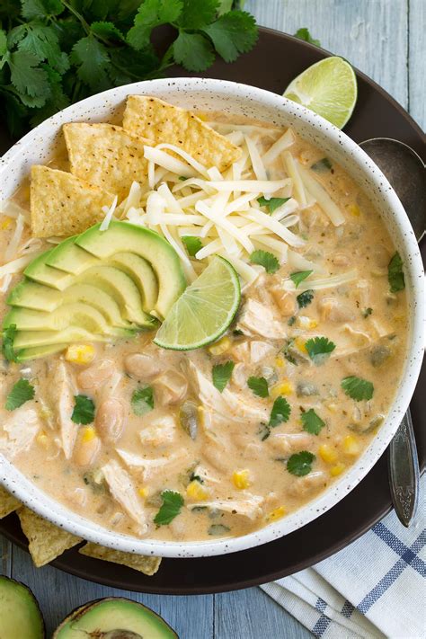 If desired, top with tortilla chips, cheese and jalapenos. White Chicken Chili (BEST EVER!) - Cooking Classy