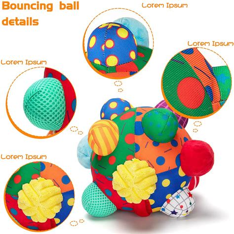 Teytoy Developmental Bumpy Ball Usb Charged Bouncing Crawl Ball Toys
