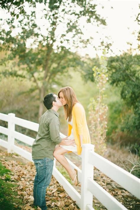 White Picket Fence Engagement Photos Jae Country