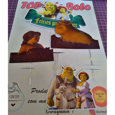 Topo De Bolo Shrek E Fiona Arquivo Digital No Elo To Vrogue Co