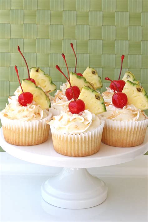 pina colada cupcakes recipe glorious treats